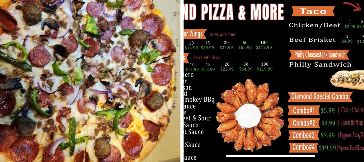 Diamond Pizza & More Menu