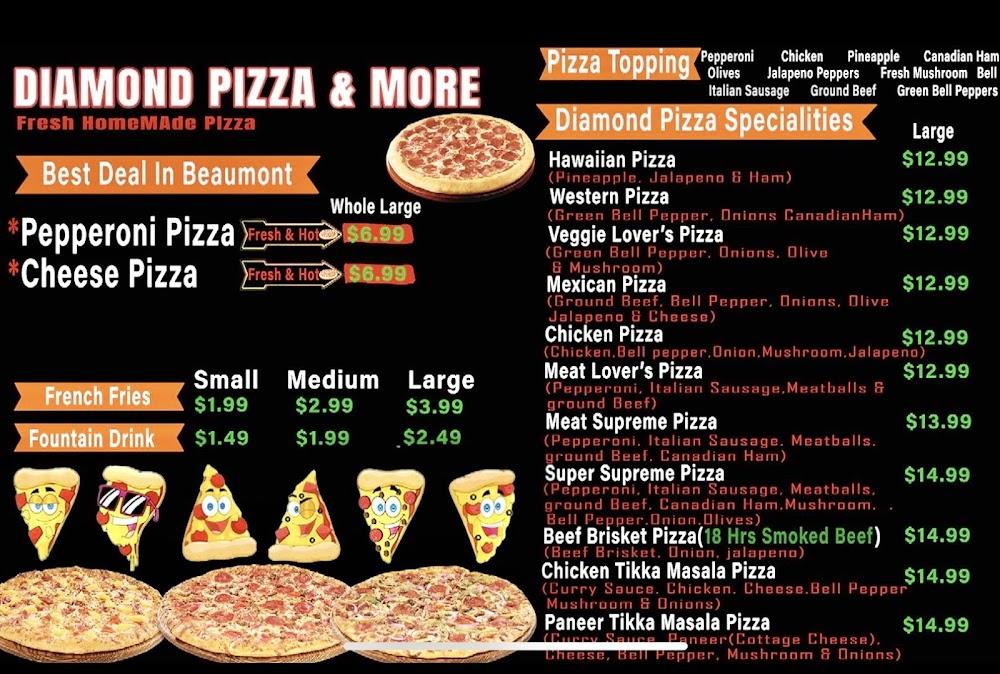 Diamond Pizza & More Menu image 1